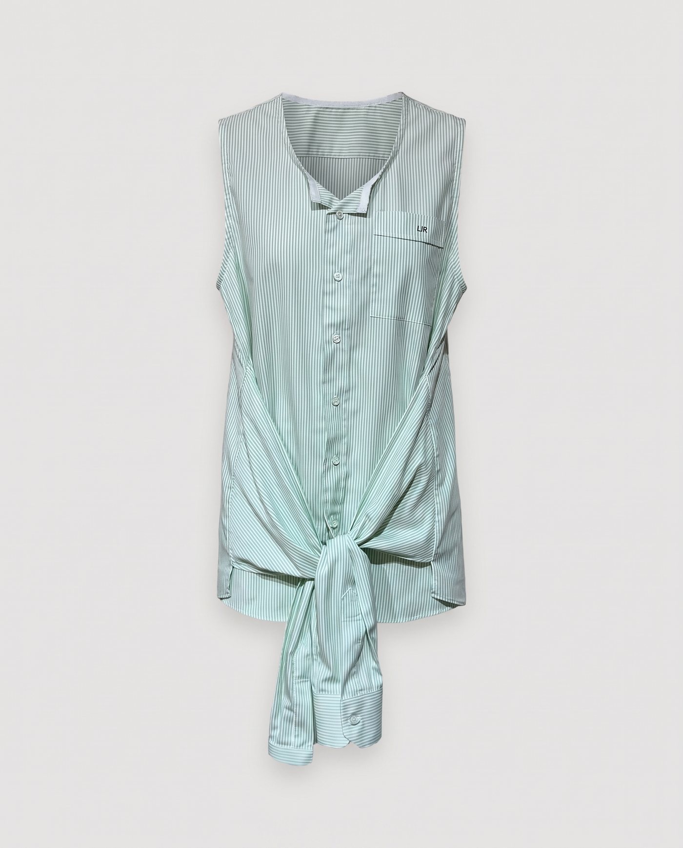 TIE DOWN · Verde agua rayas
